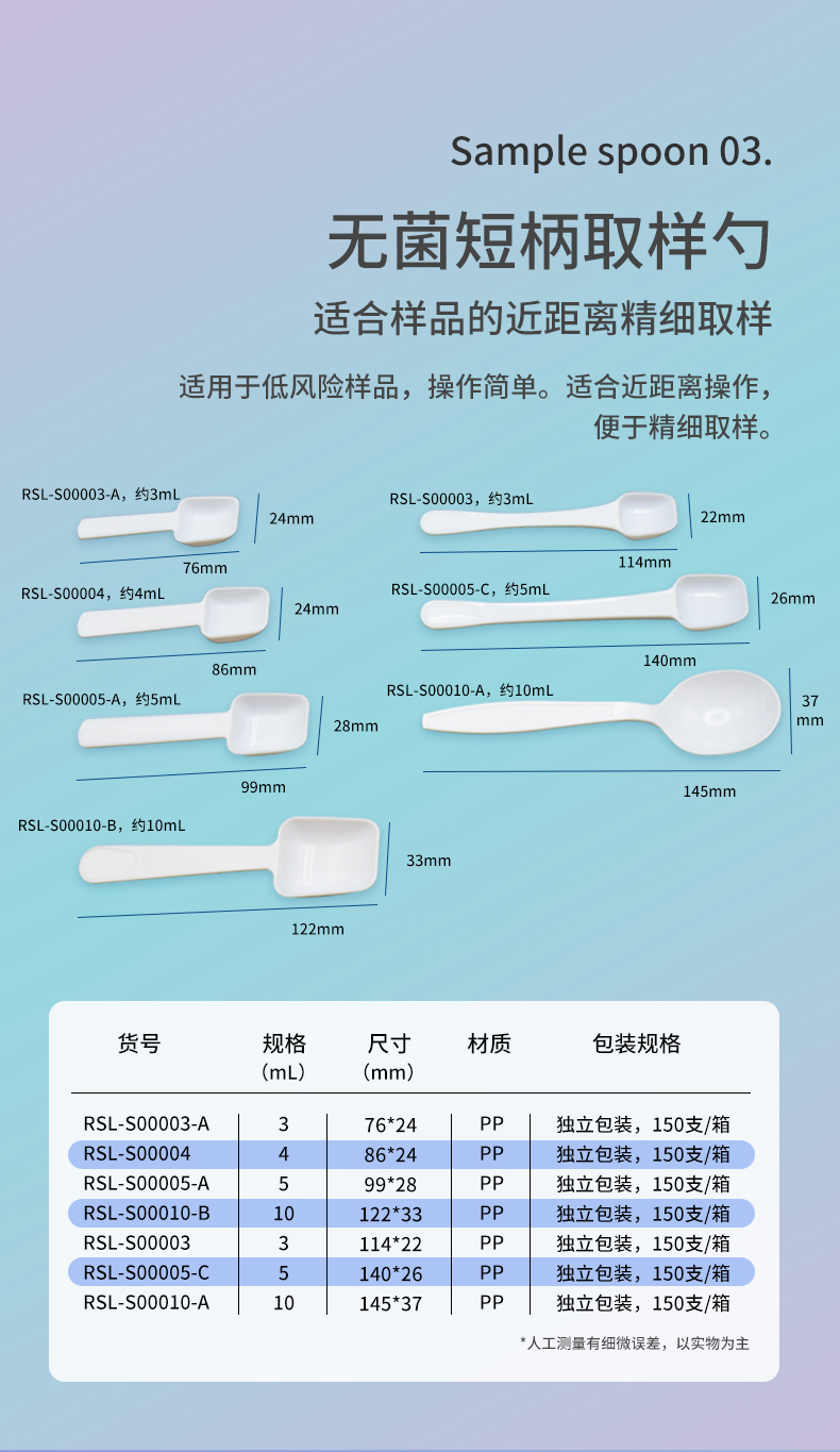 recwei无菌微量取样勺
